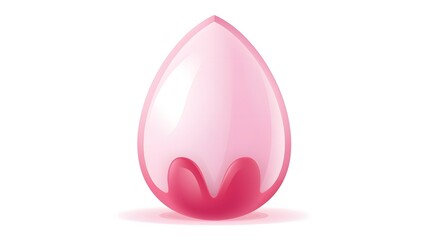 Easter Egg Painted with Adorable Rabbit Ears - Festive Spring Holiday Icon