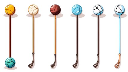 Floorball Ball Vector Logo Icon Clipart Cartoon Illustration for Sports Branding