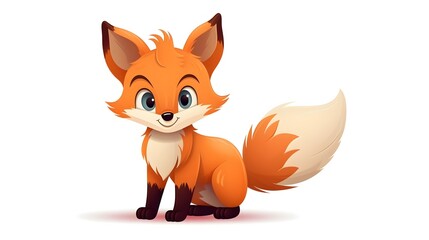 Obraz premium Smart Fox with Clever Idea Cartoon Vector Illustration - Creative Animal Design