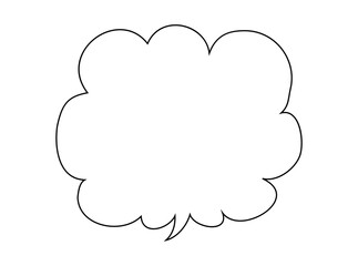 Hand-drawn speech bubble