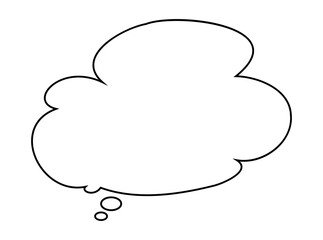 Hand-drawn speech bubble