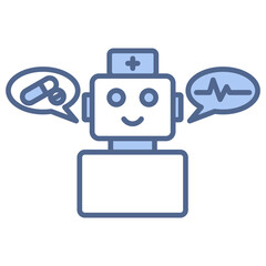 Chatbot Blue Icon