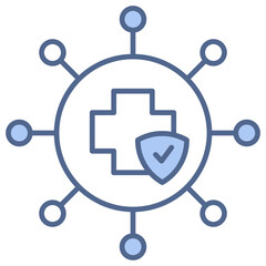 Data Interoperability Blue Icon