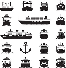 Obraz premium “Ship Vector Bundle | Sailing, Pirate, Cruise & Nautical SVG Clipart for Logos, Shirts & Crafts”