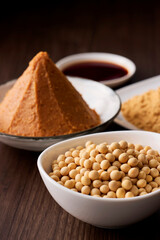 味噌や醤油などの大豆の発酵食品