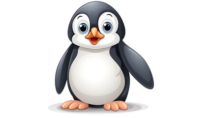 Obraz premium Cute Penguin Vector Illustration for Children's Books and Educational Materials