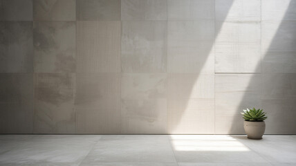 Light gray textured wall and floor