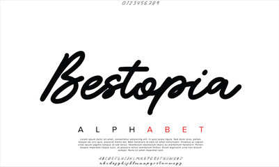 Luxury NCL Bestopia Demo alphabet letters font for logo