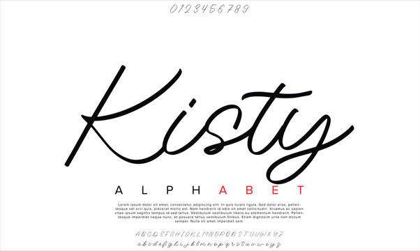 Luxury NCL Bique Kisty Demo alphabet letters font for logo