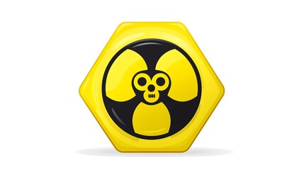 Professional Radioactive Caution Sign Safety Symbol Vector for Safety Warnings