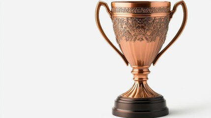 A detailed image of a bronze trophy, ideal for recognizing achievement and success