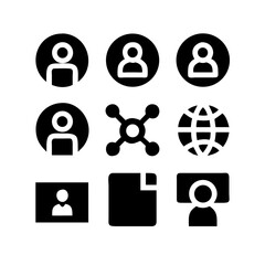 Networking line editable icon set. Containing network,relationship, online networking, community, events, social network and more. vector illustration. Minimal Teamwork in business management icon set