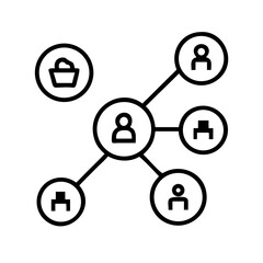 Networking line editable icon set. Containing network,relationship, online networking, community, events, social network and more. vector illustration. Minimal Teamwork in business management icon set
