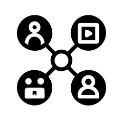 Networking line editable icon set. Containing network,relationship, online networking, community, events, social network and more. vector illustration. Minimal Teamwork in business management icon set