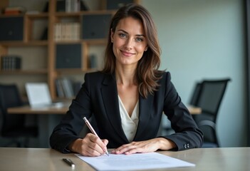 business woman working on her laptop