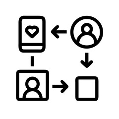 Networking line editable icon set. Containing network,relationship, online networking, community, events, social network and more. vector illustration. Minimal Teamwork in business management icon set