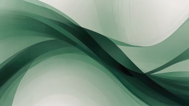 Emerald ribbons cascade ethereal abstraction unfolds
