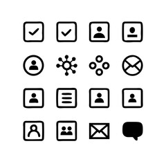 Networking line editable icon set. Containing network, connections, relationship, online networking, community, events, social network and more. vector illustration. Line icons about social media.