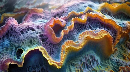 Fototapeta premium Abstract Colorful 3D Render of a Textured Landscape