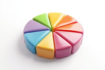 Fototapeta premium Colorful pie chart slices