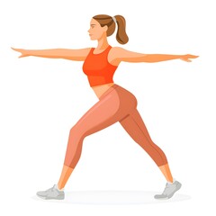 Fototapeta premium Professional Woman Doing Exercise with Single Leg Hip Rotation for Strengthening and Flexibility Training