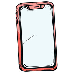 smart phone with blank screen