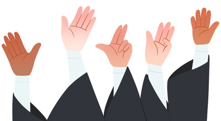 Hand Throwing Graduation Cap Illustration