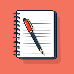 vector illustration of a clipboard and pen