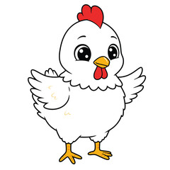 Hen Outline – Minimalist Line Art of a Farm Hen for Poultry, Nature, and Rural Design Projects

