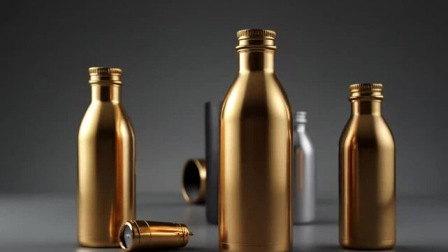 3d Blank Bottles Design Video. Ai generated.