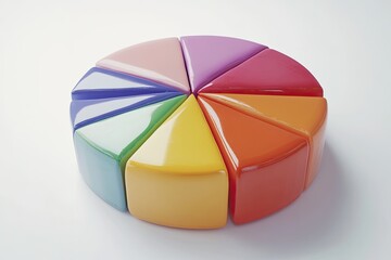 Obraz premium Colorful pie chart graphic