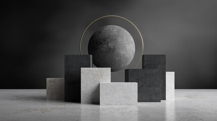 Minimal Blackboard Style Animation with Geometric Shapes