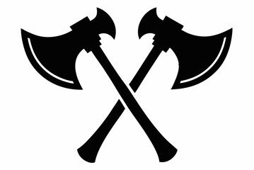 axe black silhouette vector