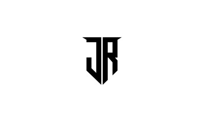 JR initial letter, monogram logo