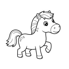 Horse Outline – Elegant Minimalist Line Art of a Galloping Horse for Nature, Farm, and Equestrian Design Projects

