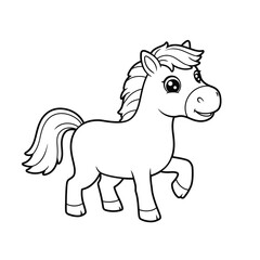 Horse Outline – Elegant Minimalist Line Art of a Galloping Horse for Nature, Farm, and Equestrian Design Projects

