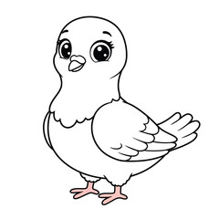 Dove Outline – Elegant Minimalist Line Art of a Peace Bird for Religious, Wedding, and Nature Design Projects

