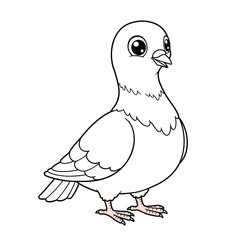 Dove Outline – Elegant Minimalist Line Art of a Peace Bird for Religious, Wedding, and Nature Design Projects

