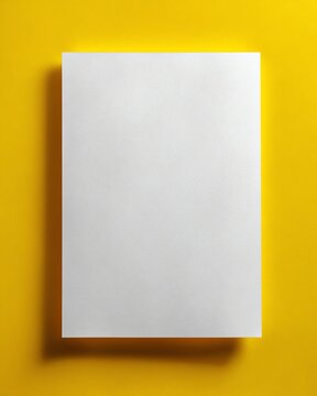 A modern, minimalist sustainability certificate template in DIN A4 portrait format. Features a simple white paper design with a golden yellow background, perfect for eco-friendly awards and corporate