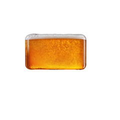 Minus sign shaped like a glass of refreshing lager beer with foam, isolated on transparent background. Fresh pilsner beer in a glass with frothy head.