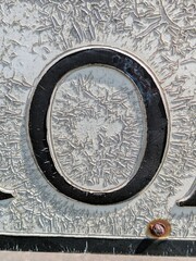 Written Wording in Distressed State Typography Found Ransom Letter Number 0 O