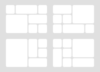 Bento photo frame collage layout. Bento Style Landing page design