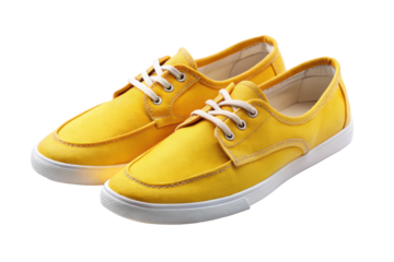 pair of yellow shoes isolated PNG