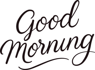 Good morning hand drawn lettering typography