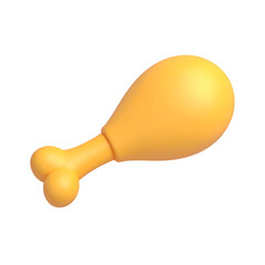 Orange chicken drumstick graphic