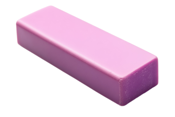 Pink Rectangular Block Pastel Purple Cube Smooth Surface Studio Shot on transparent background