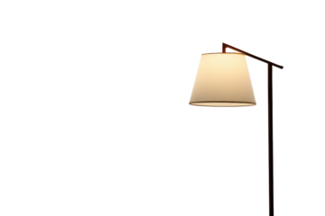 Modern Floor Lamp with Beige Fabric Shade Elegant Lighting for Home Decor