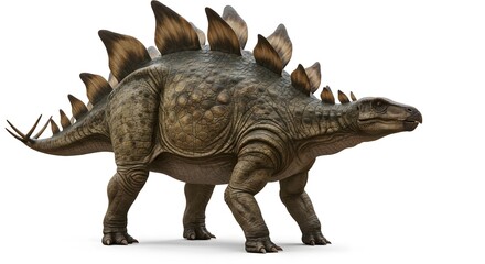 Stegosaurus on isolated white background