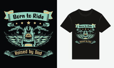 Father’s Day, Cool Dads Ride Bikes, Vector Typography, Creative T-shirt Design
