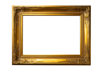 Elegant Gold Picture Frame Ornate Design, Empty for Your Artwork